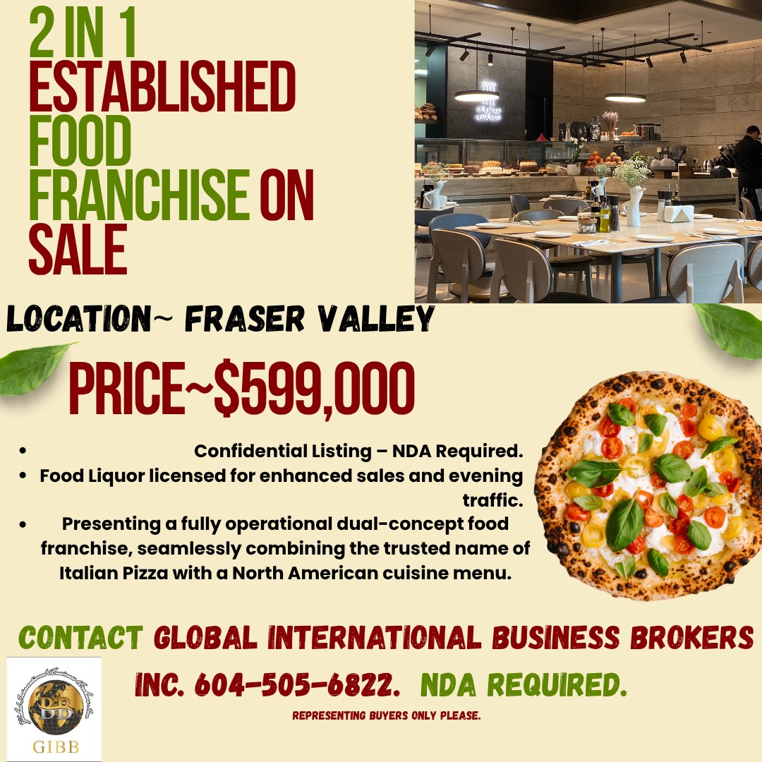 2 in 1 Food Franchise(Italian Pizza + North American Cuisine menu) on sale